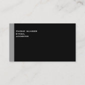 Carte De Visite créer votre propre noir, attrayant et moderne (Dos)
