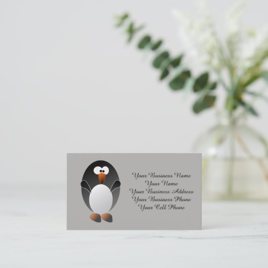 Carte De Visite Créez un pingouin de Linux (Debout devant)