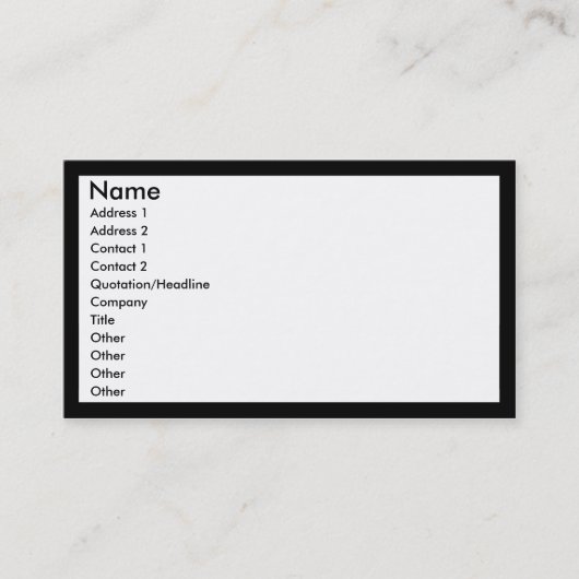 Carte De Visite Créez vos propres (Devant)