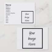 Carte De Visite Créez vos propres - blanc de personnaliser (Devant / Derrière)