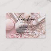 Carte De Visite Créez vos propres brosses de maquillage rose Paste (Dos)