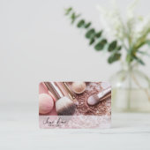 Carte De Visite Créez vos propres brosses de maquillage rose Paste (Debout devant)
