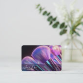 Carte De Visite Créez vos propres brosses de maquillage violet (Debout devant)