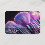 Carte De Visite Créez vos propres brosses de maquillage violet (Devant)