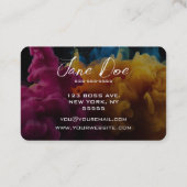 Carte De Visite Créez vos propres nuages de couleur jaune (Dos)