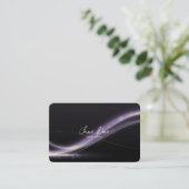 Carte De Visite Créez vos propres ondulations violettes (Debout devant)