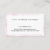Carte De Visite Créez Votre Boutique De Luxe Marbre Rose (Dos)