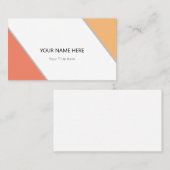 Carte De Visite Créez votre propre (Devant / Derrière)