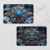 Carte De Visite Créez votre propre anneau Opal Turquoise (Devant / Derrière)