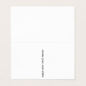 Carte De Visite créez votre propre blanc  (Extérieur déplié)
