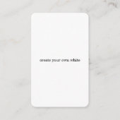 Carte De Visite créez votre propre blanc  (Devant)