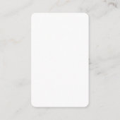 Carte De Visite créez votre propre blanc  (Dos)