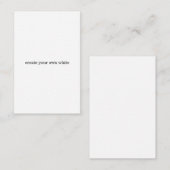 Carte De Visite créez votre propre blanc (Devant / Derrière)