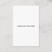 Carte De Visite créez votre propre blanc (Devant)