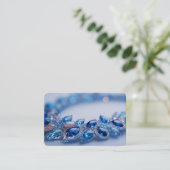 Carte De Visite Créez votre propre bracelet en pierre bleue (Debout devant)