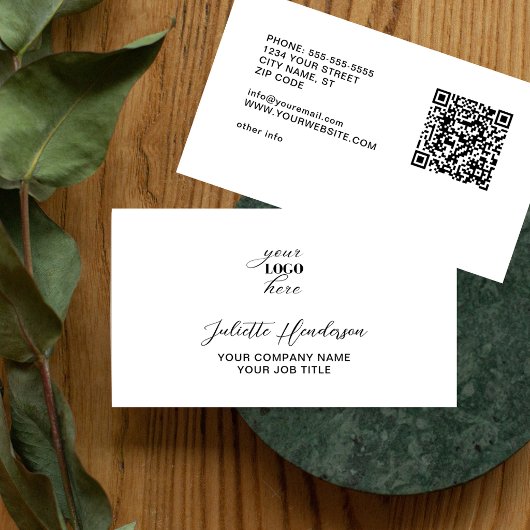 Carte De Visite Créez votre propre code QR d'informations de logo