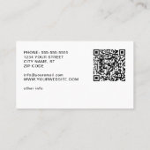 Carte De Visite Créez votre propre code QR d'informations de logo (Dos)