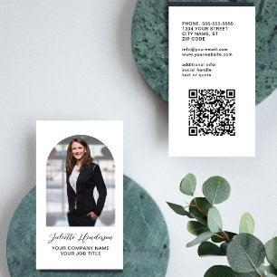 Carte De Visite Créez votre propre code QR d'informations photo mo