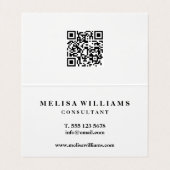 Carte De Visite Créez votre propre code QR rustique élégant plié (Intérieur déplié)