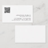 Carte De Visite Créez votre propre code QR simple moderne élégant (Devant / Derrière)