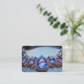Carte De Visite Créez votre propre collier Opal Bleu (Debout devant)