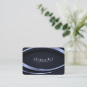 Carte De Visite Créez votre propre conception circulaire bleue (Debout devant)