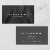 Carte De Visite Créez votre propre cuir noir (Devant / Derrière)