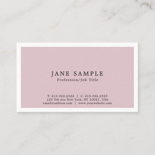 Carte De Visite Créez votre propre design élégant et moderne (Devant)