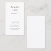 Carte De Visite Créez votre propre design moderne élégant élégant  (Devant / Derrière)