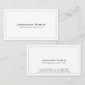 Carte De Visite Créez votre propre design Moderne Élégant Plaine (Devant / Derrière)