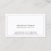 Carte De Visite Créez votre propre design Moderne Élégant Plaine (Dos)