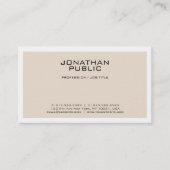 Carte De Visite Créez votre propre design moderne et élégant (Devant)