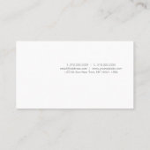 Carte De Visite Créez votre propre design simple et élégant blanc (Dos)