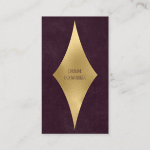 Carte De Visite Créez Votre Propre Diamant Vin & Or