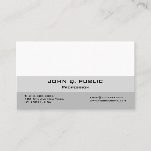 Carte De Visite Créez votre propre élégance professionnelle modern (Devant)