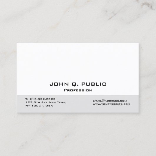 Carte De Visite Créez votre propre élégance professionnelle modern (Devant)