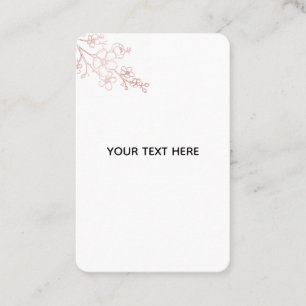 Carte De Visite Créez Votre Propre Élégant Blanc