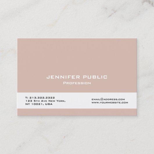 Carte De Visite Créez votre propre élégant professionnel moderne (Devant)