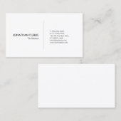 Carte De Visite Créez votre propre élégant simple moderne (Devant / Derrière)