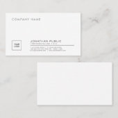 Carte De Visite Créez votre propre entreprise élégante avec logo (Devant / Derrière)
