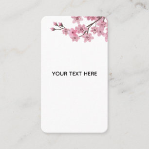 Carte De Visite Créez Votre Propre Fleur de Cerisier Rose