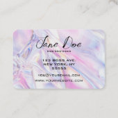 Carte De Visite Créez votre propre Iridescente rose (Dos)