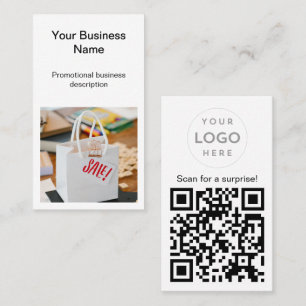 Carte De Visite Créez votre propre logo photo QR code promotionnel