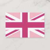Carte De Visite Créez votre propre magenta et Union Jack blanche (Devant)