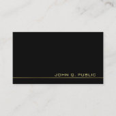 Carte De Visite Créez votre propre modèle Classy Black and Gold Lu (Devant)