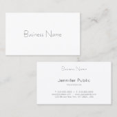 Carte De Visite Créez votre propre Modèle simple élégant moderne (Devant / Derrière)