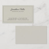 Carte De Visite Créez votre propre moderne professionnel élégant (Devant / Derrière)