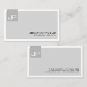 Carte De Visite Créez votre propre monogramme élégant moderne (Devant / Derrière)