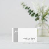 Carte De Visite Créez votre propre monogramme élégant moderne (Debout devant)