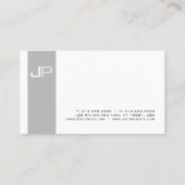 Carte De Visite Créez votre propre monogramme élégant moderne (Dos)